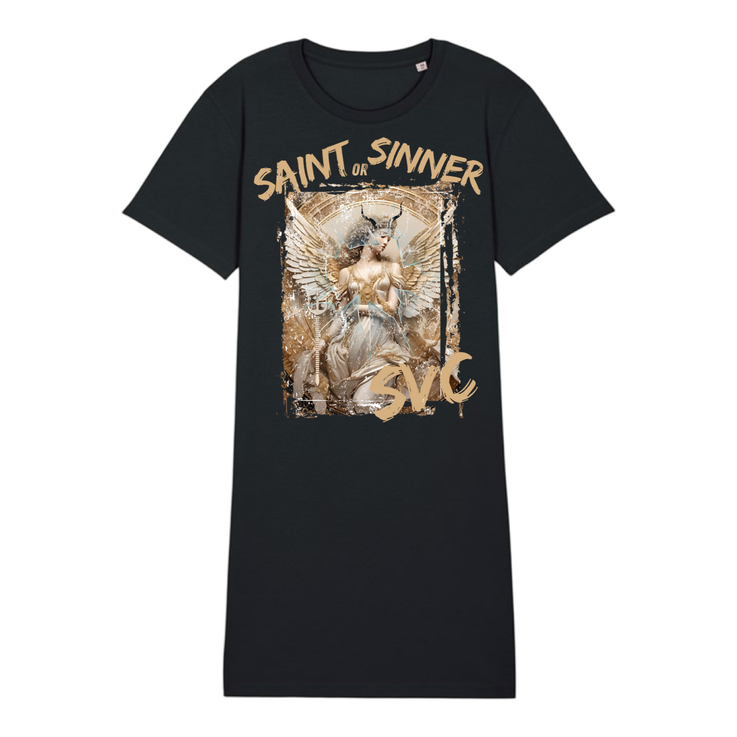 Black Saint Or Sinner T-Shirt Dress