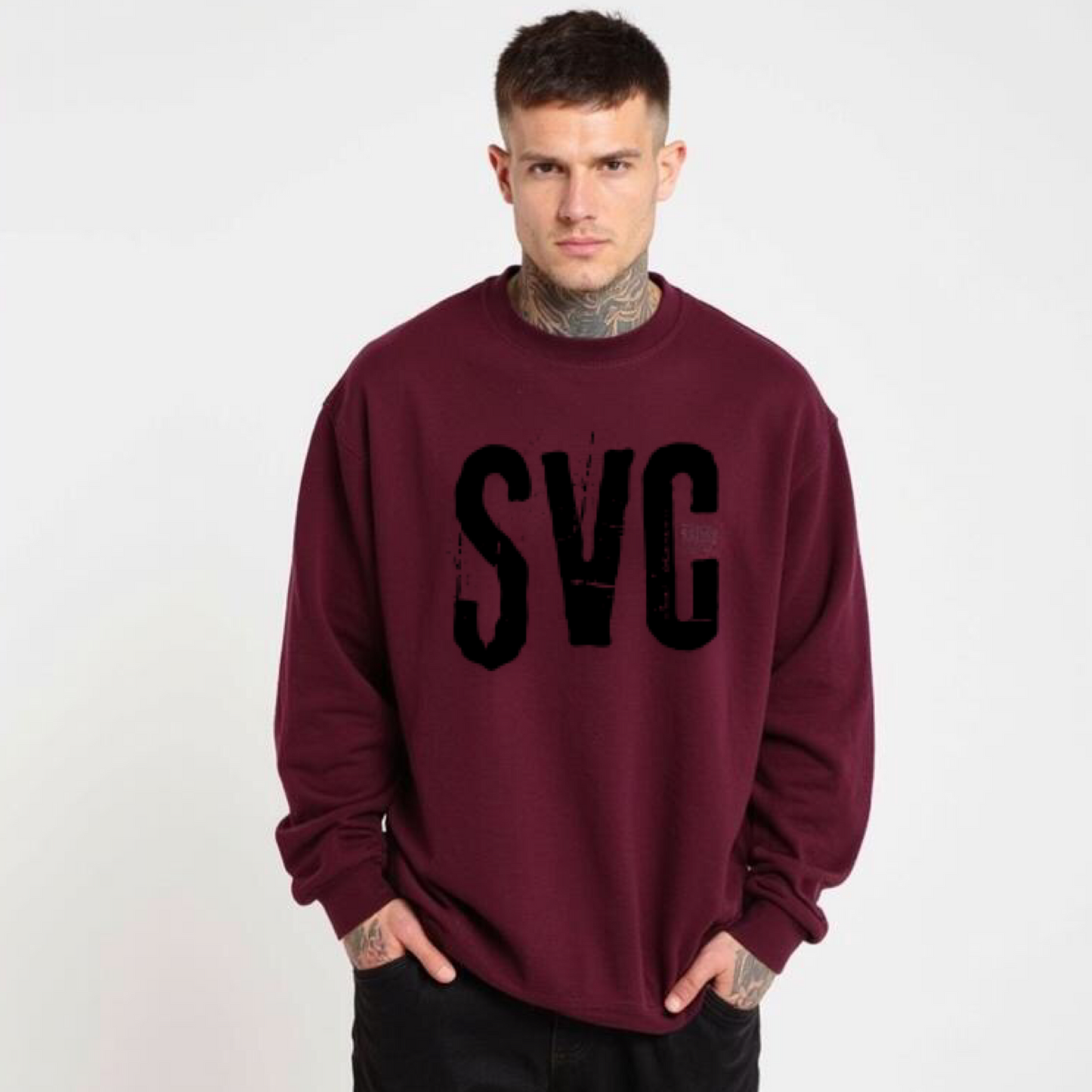 PRE ORDER - Burgundy SVC  Oversized Sweatshirt