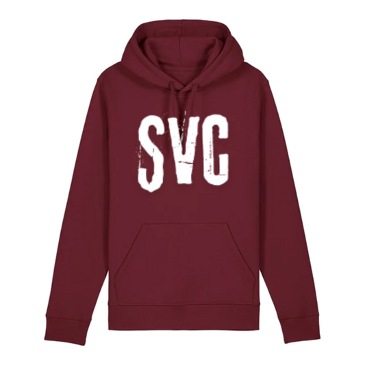 PRE ORDER - SVC Print Hoodie In Burgundy