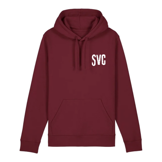 SVC Logo Hoodie In Burgundy