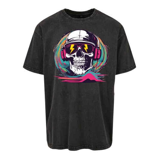 Washed Black SVC Skull House Heavyweight T-Shirt